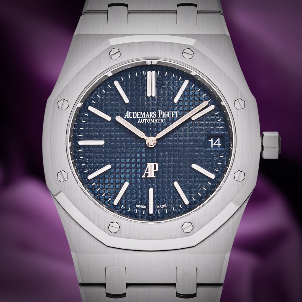 Audemars Piguet Royal Oak Jumbo Extra-Thin Steel Blue Dial 16202ST.OO.1240ST.02