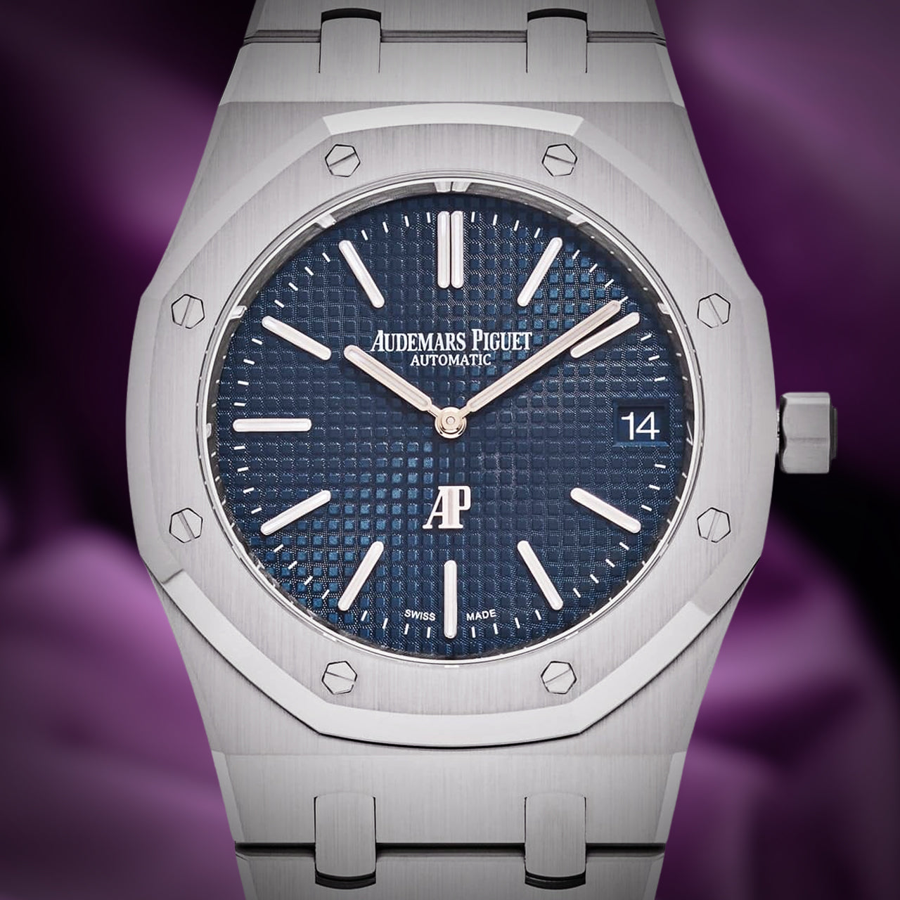 Audemars Piguet Royal Oak Jumbo Extra-Thin Steel Blue Dial 16202ST.OO.1240ST.02