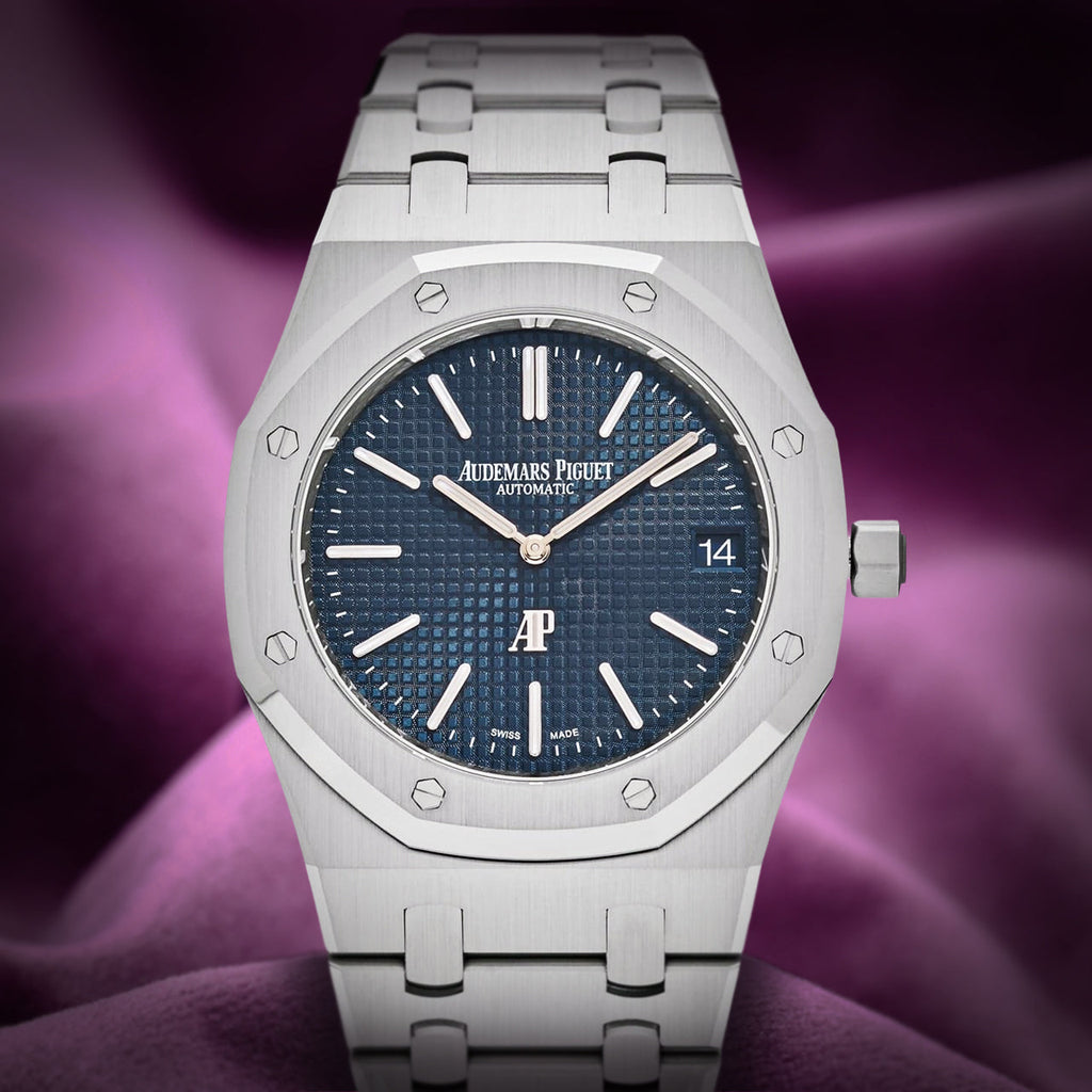 Audemars Piguet Royal Oak Jumbo Extra-Thin Steel Blue Dial 16202ST.OO.1240ST.02