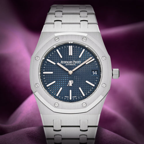 Audemars Piguet Royal Oak Jumbo Extra-Thin Steel Blue Dial 16202ST.OO.1240ST.02