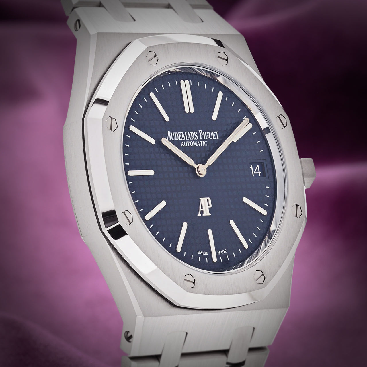 Audemars Piguet Royal Oak Jumbo Extra-Thin Steel Blue Dial 16202ST.OO.1240ST.02