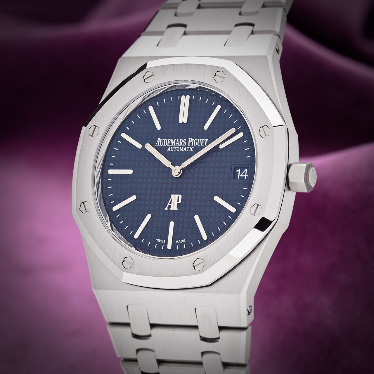 Audemars Piguet Royal Oak Jumbo Extra-Thin Steel Blue Dial 16202ST.OO.1240ST.02