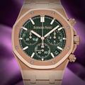 Audemars Piguet Royal Oak Chronograph Rose Gold Green Dial 26240OR.OO.1320OR.08
