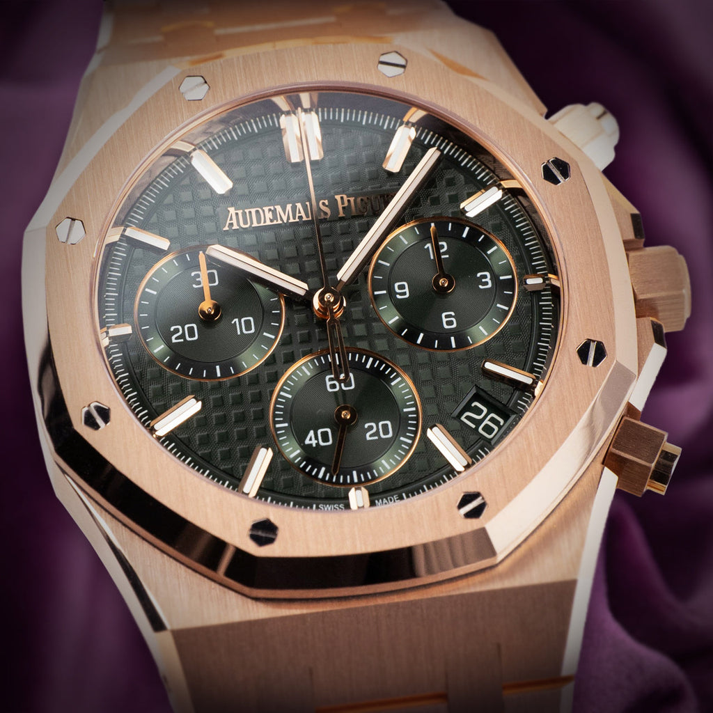 Audemars Piguet Royal Oak Chronograph Rose Gold Green Dial 26240OR.OO.1320OR.08