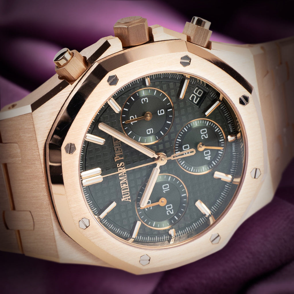 Audemars Piguet Royal Oak Chronograph Rose Gold Green Dial 26240OR.OO.1320OR.08