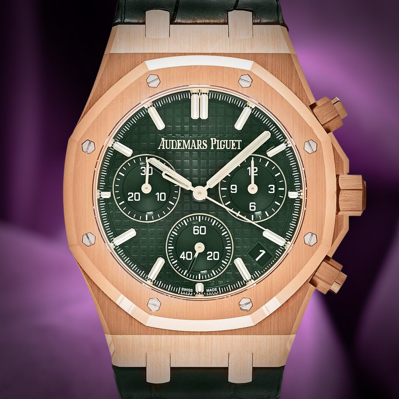 Audemars Piguet Royal Oak Chronograph Rose Gold Green Dial 26240OR.OO.D404CR.02