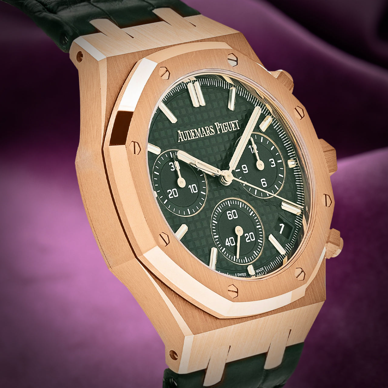 Audemars Piguet Royal Oak Chronograph Rose Gold Green Dial 26240OR.OO.D404CR.02