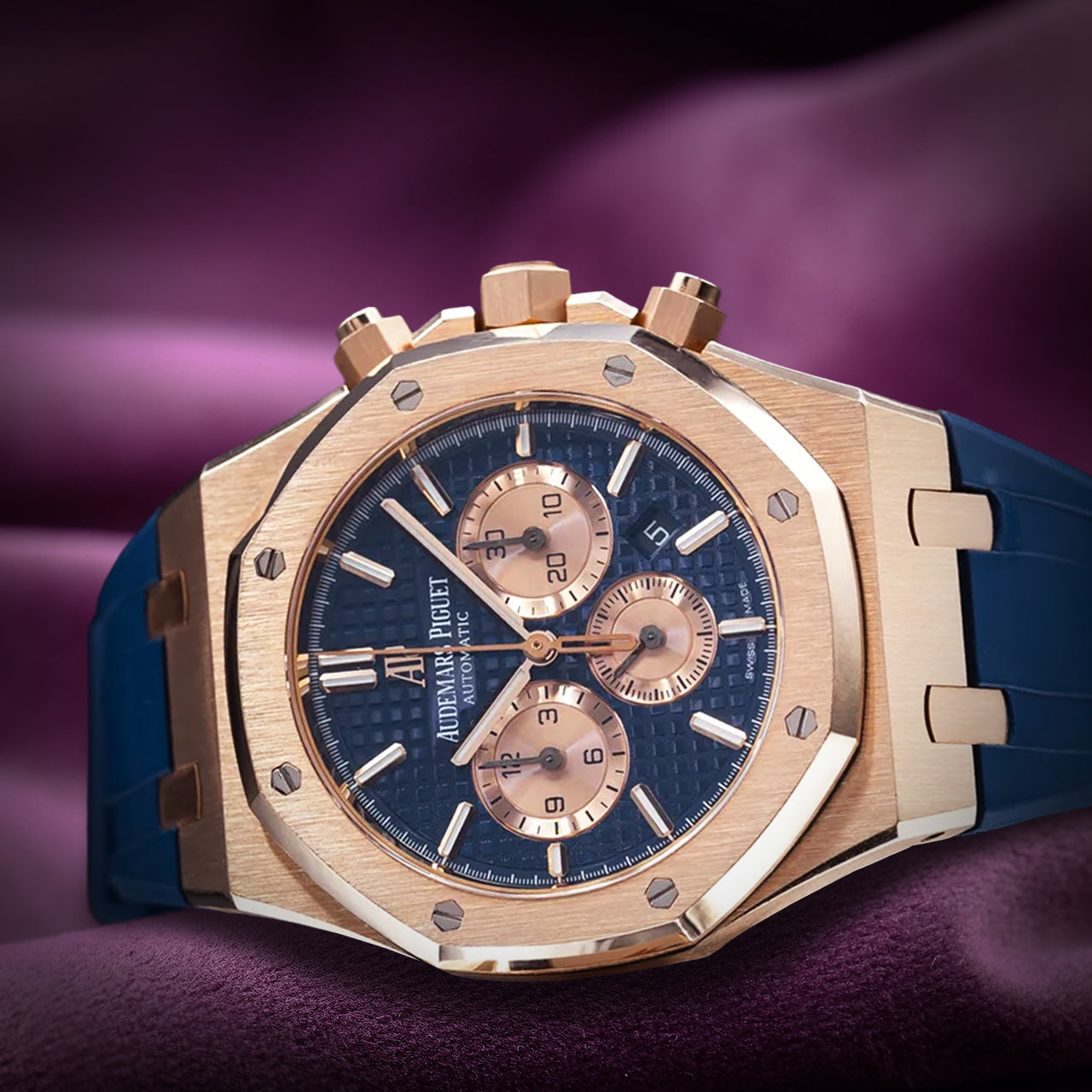 Audemars Piguet Royal Oak Chronograph Blue Dial Blue Strap 26331OR.OO.D315CR.01