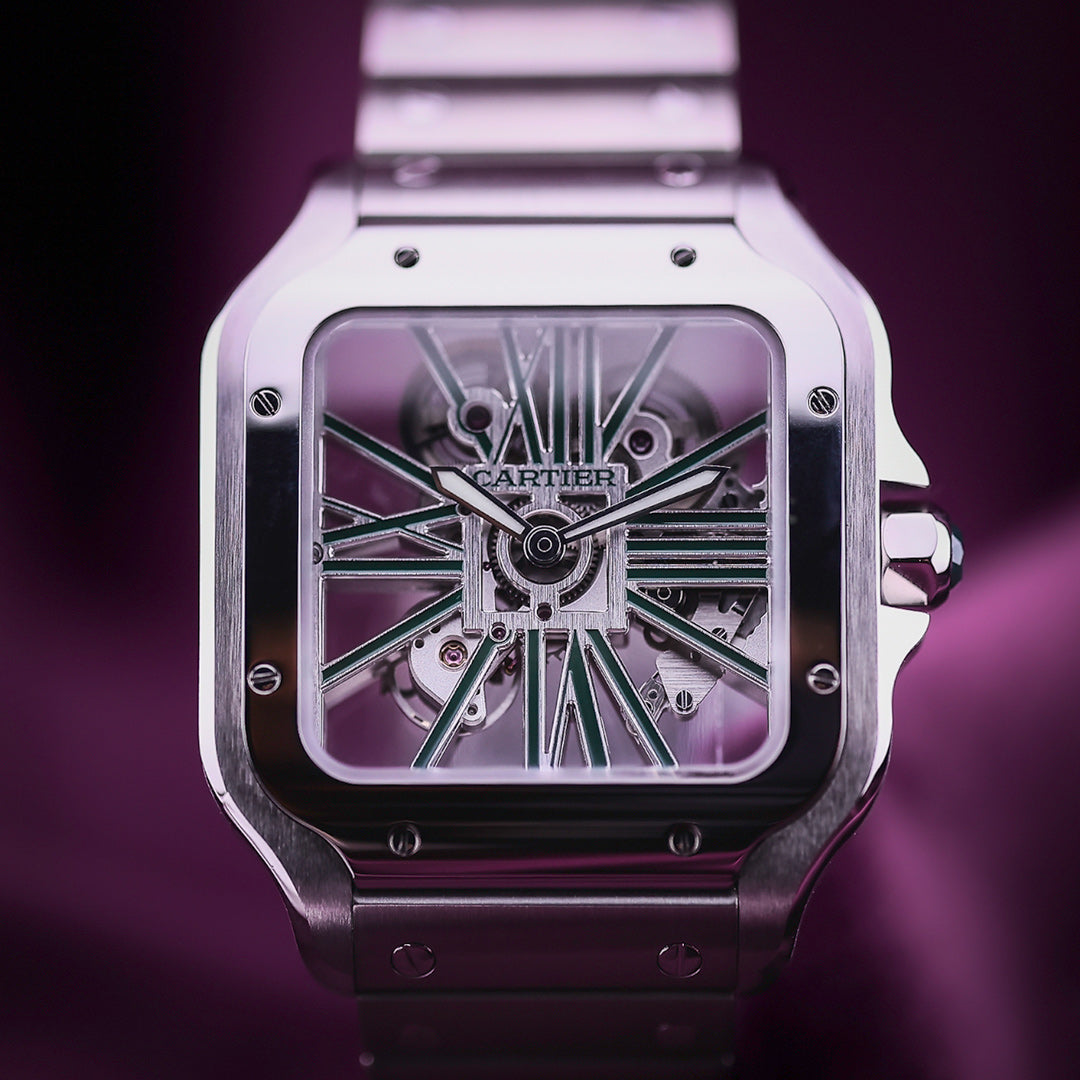 Cartier Santos de Cartier Skeleton Green WHSA0028