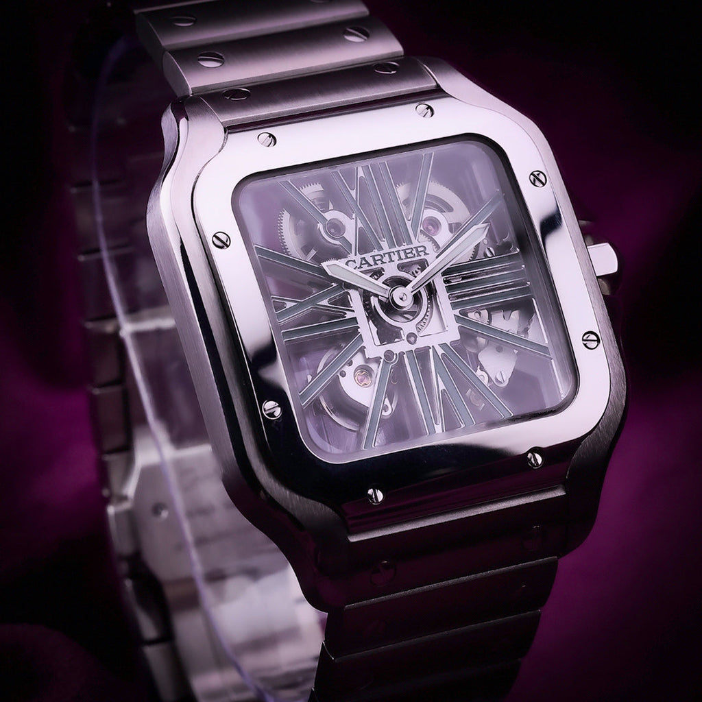 Cartier Santos de Cartier Skeleton Green WHSA0028
