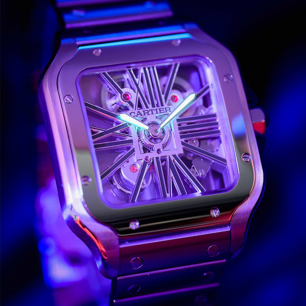 Cartier Santos de Cartier Skeleton Green WHSA0028