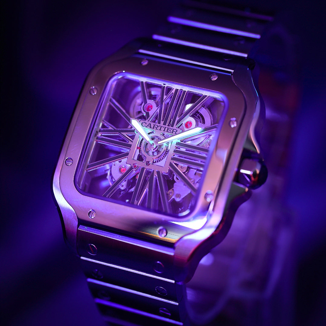 Cartier Santos de Cartier Skeleton Green WHSA0028