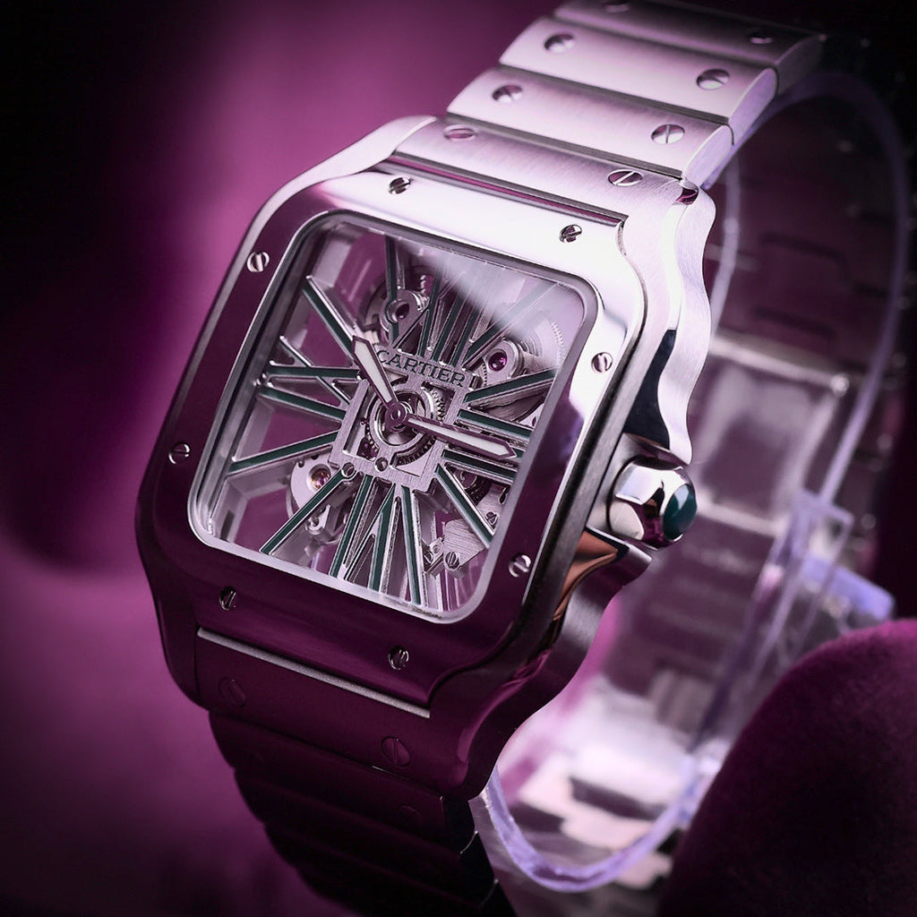 Cartier Santos de Cartier Skeleton Green WHSA0028