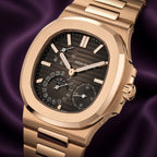 Patek Philippe Nautilus Moon Phases 18k Rose Gold Brown Dial 5712/1R-001