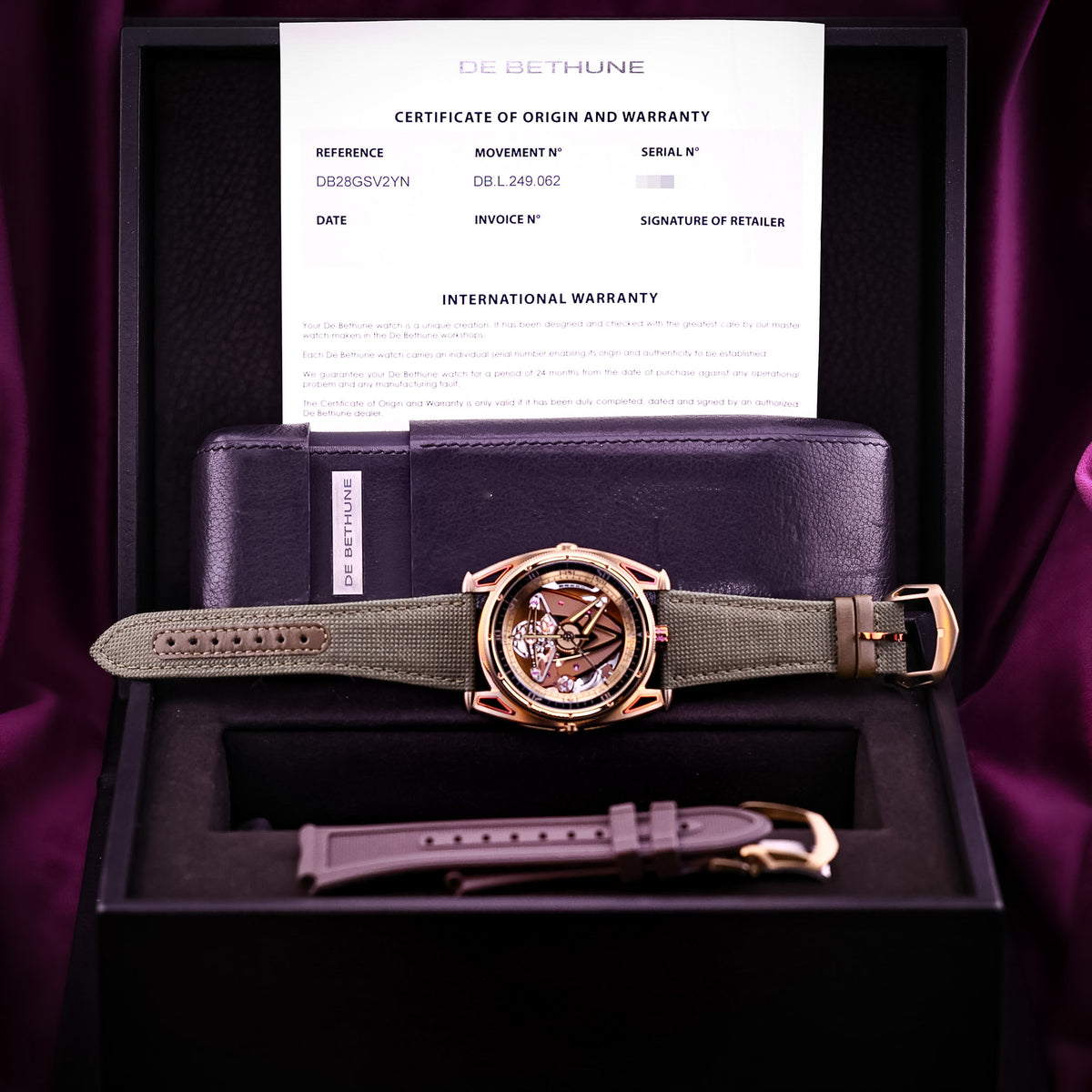 De Bethune Yellow Submarine DB28GSV2YN Full Set 1 of 25 Worldwide