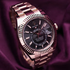 Rolex Sky-Dweller 42mm 18k Everose Gold 326935 Rhodium Dial