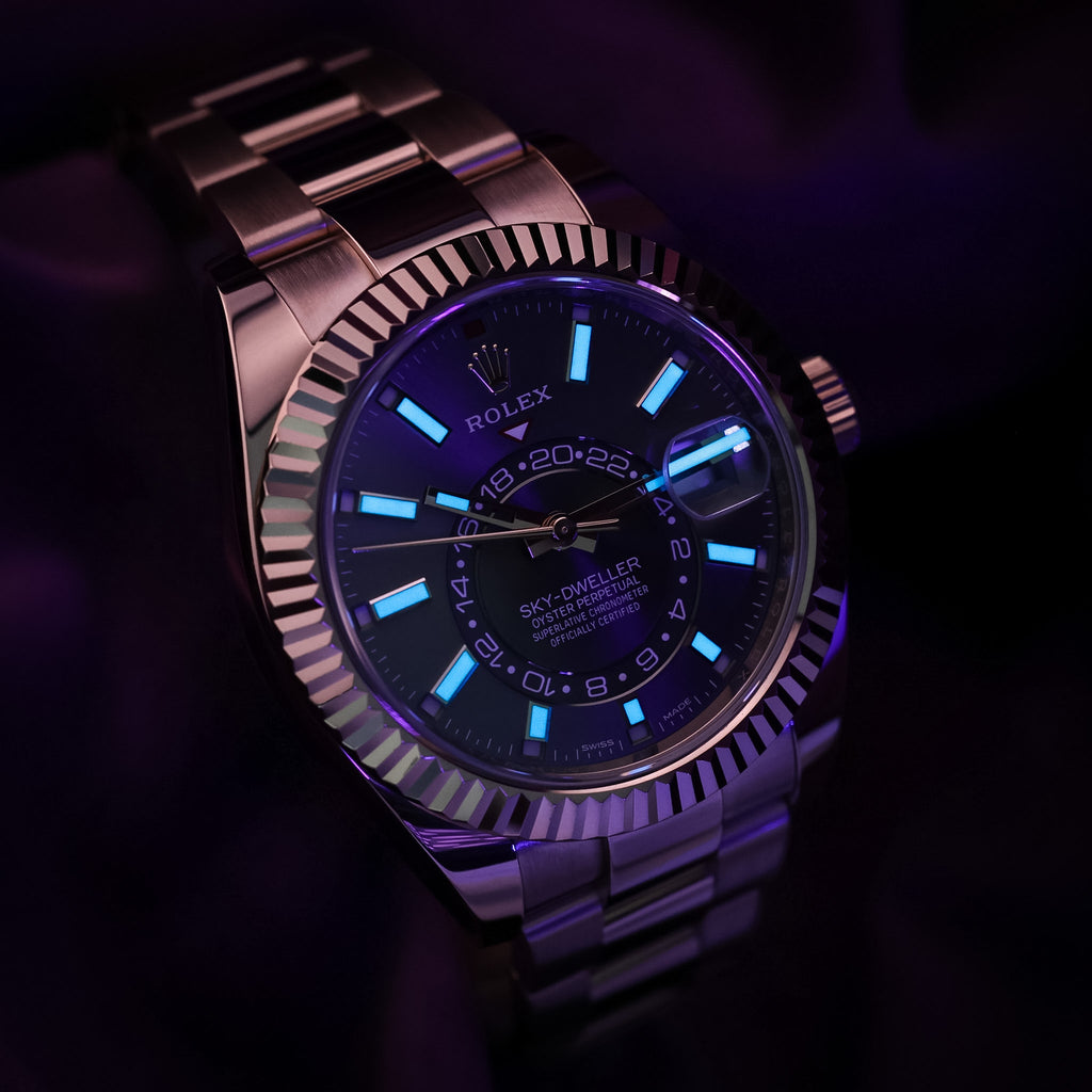 Rolex Sky-Dweller 42mm 18k Everose Gold 326935 Rhodium Dial