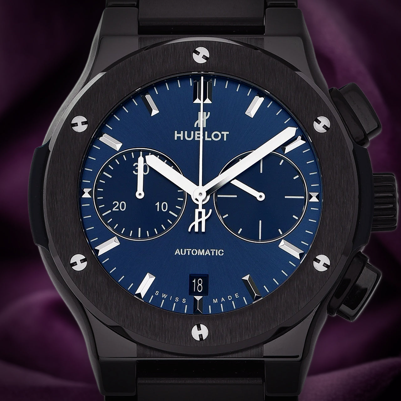 Hublot Classic Fusion Ceramic Blue Chronograph 520.CM.7170.CM