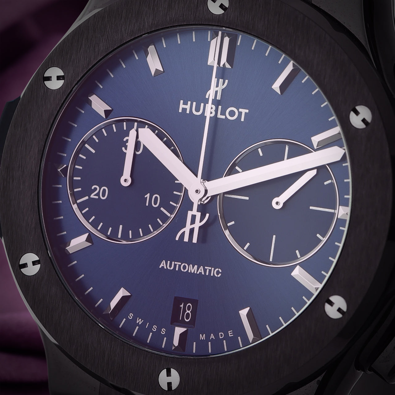 Hublot Classic Fusion Ceramic Blue Chronograph 520.CM.7170.CM