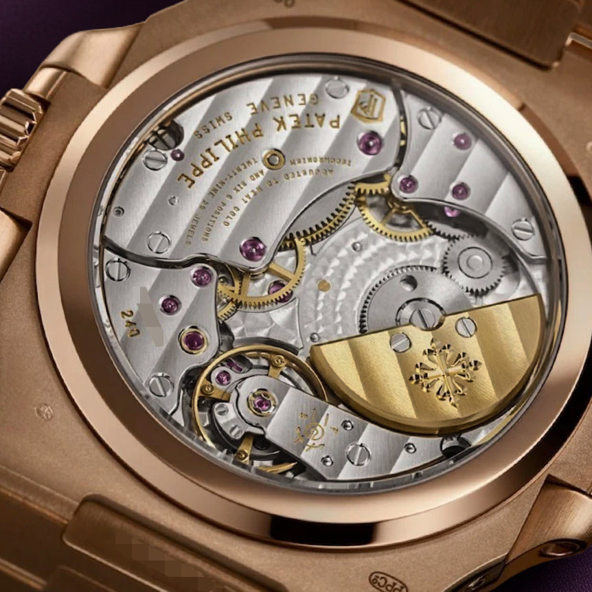 Patek Philippe Nautilus Moon Phases 18k Rose Gold Brown Dial 5712/1R-001