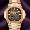 Patek Philippe Nautilus Moon Phases 18k Rose Gold Brown Dial 5712/1R-001