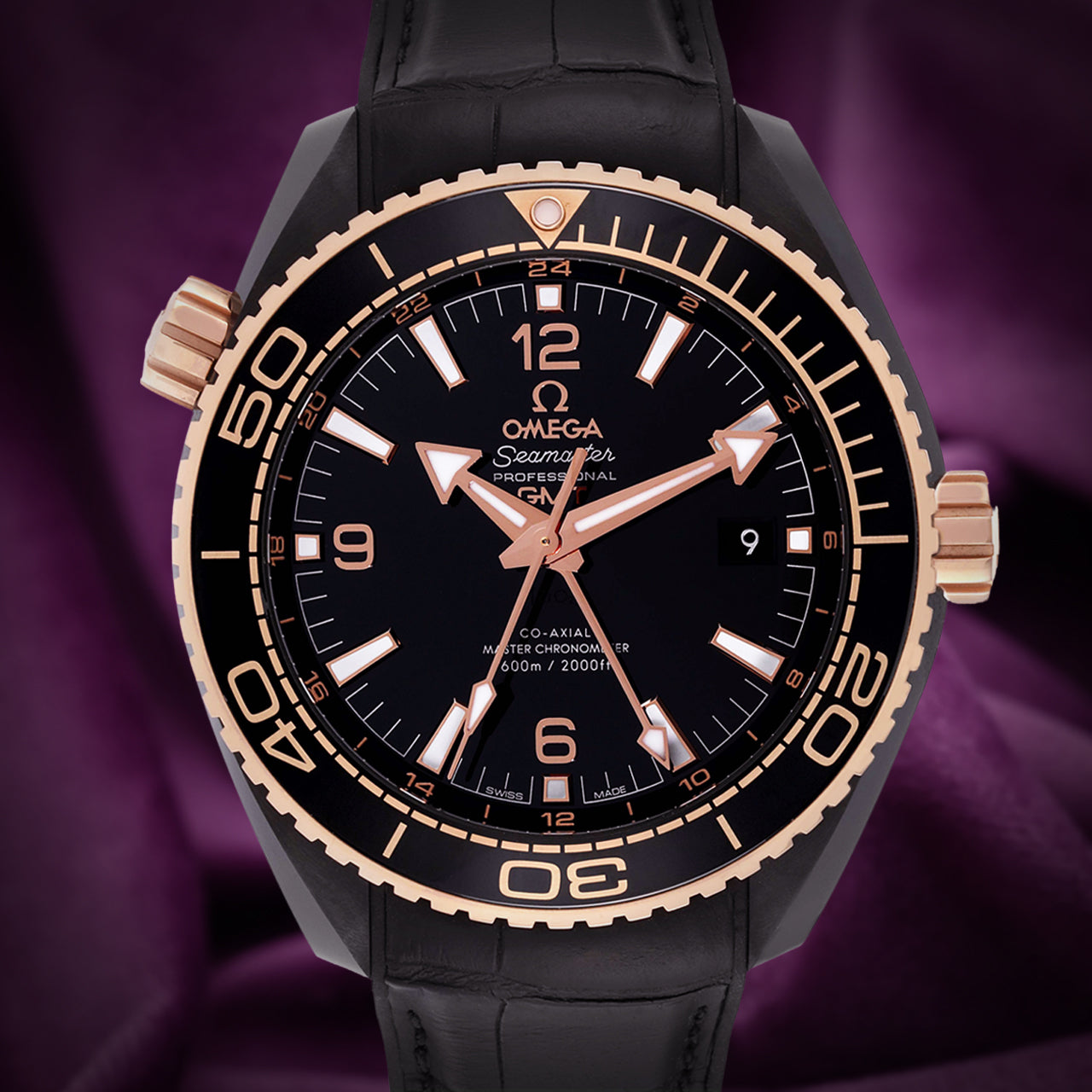 Omega Seamaster Planet Ocean 600M Black Ceramic Sedna Gold 215.63.46.22.01.001