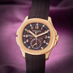 Patek Philippe Aquanaut Travel Time Rose Gold Brown Dial 5164R-001