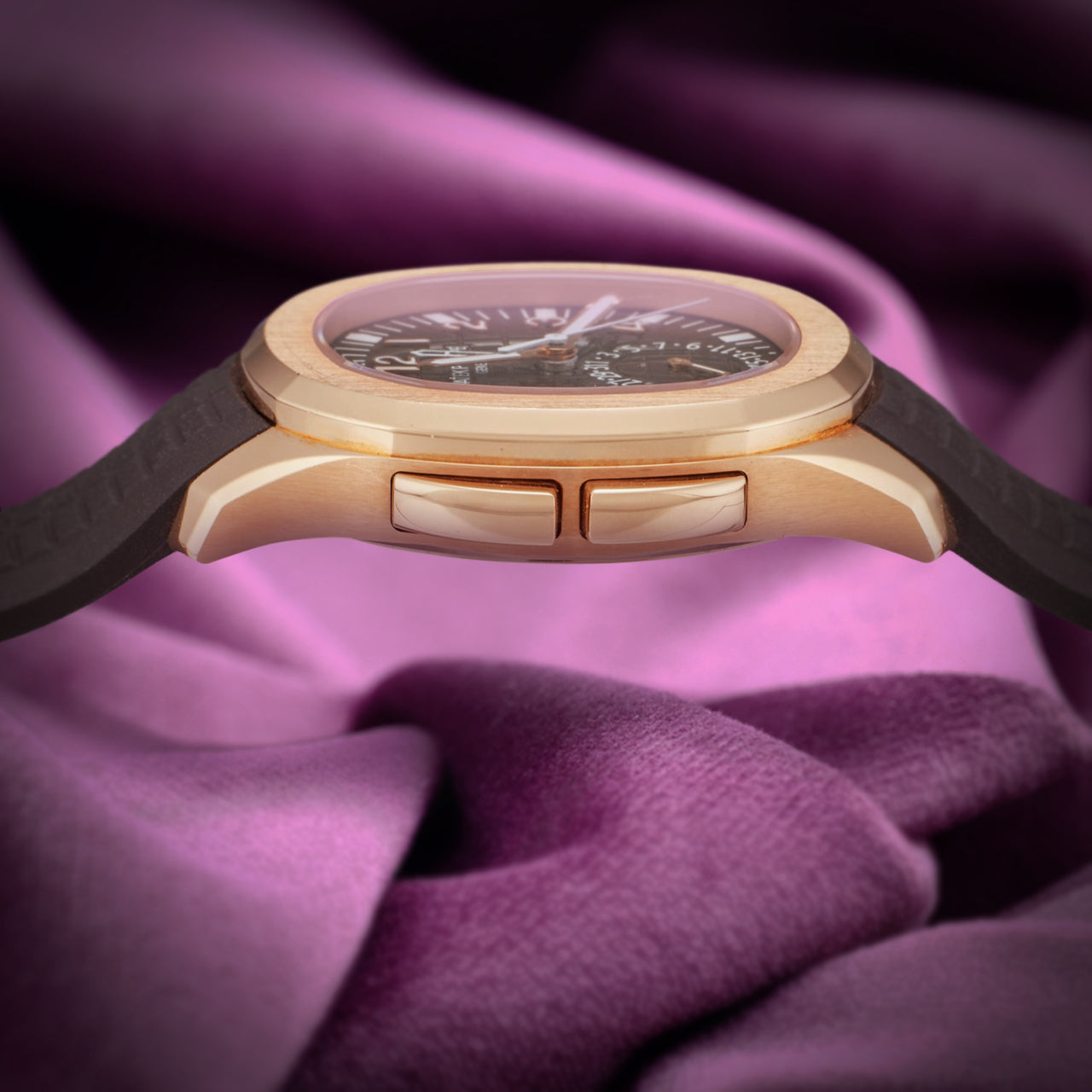 Patek Philippe Aquanaut Travel Time Rose Gold Brown Dial 5164R-001