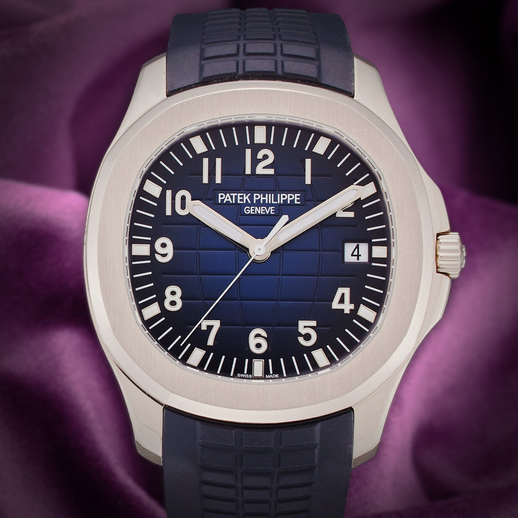 Patek Philippe Aquanaut White Gold Blue Dial 5168G-001