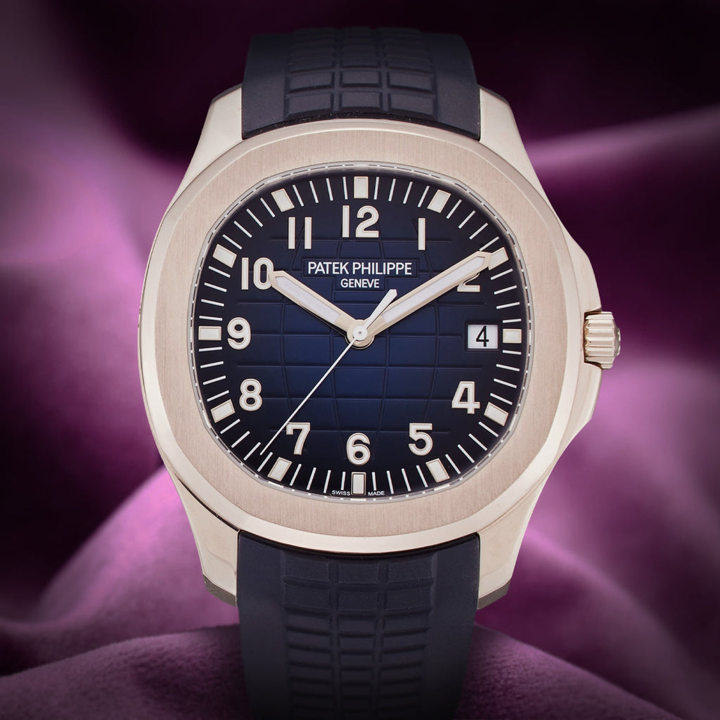 Patek Philippe Aquanaut White Gold Blue Dial 5168G-001