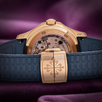 Patek Philippe Aquanaut Annual Calendar Moon Phases Rose Gold BlueGrey 5261R-001