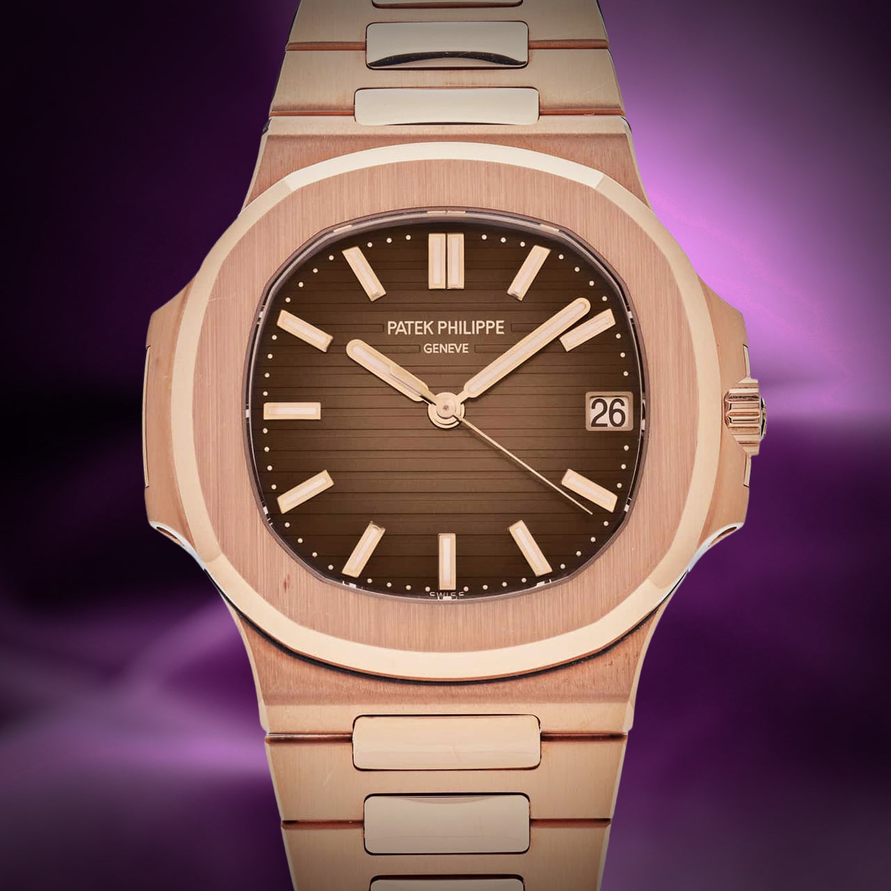 Patek Philippe Nautilus 18k Rose Gold Brown Dial 5711/1R-001