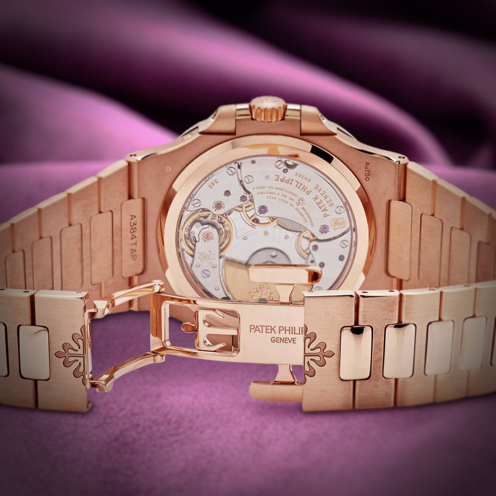 Patek Philippe Nautilus Moon Phases 18k Rose Gold Brown Dial 5712/1R-001