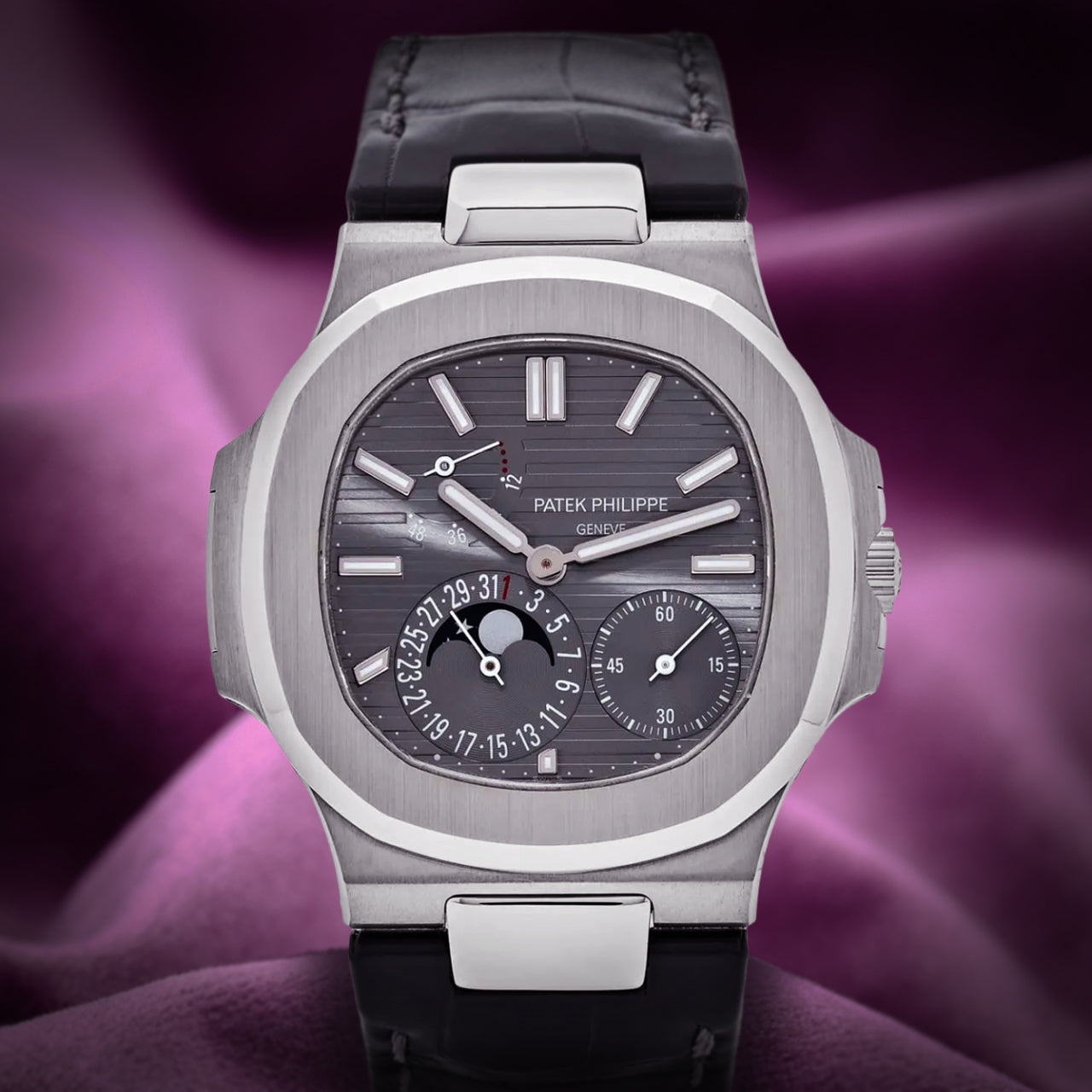 Patek Philippe Nautilus Moon Phases White Gold 5712G-001