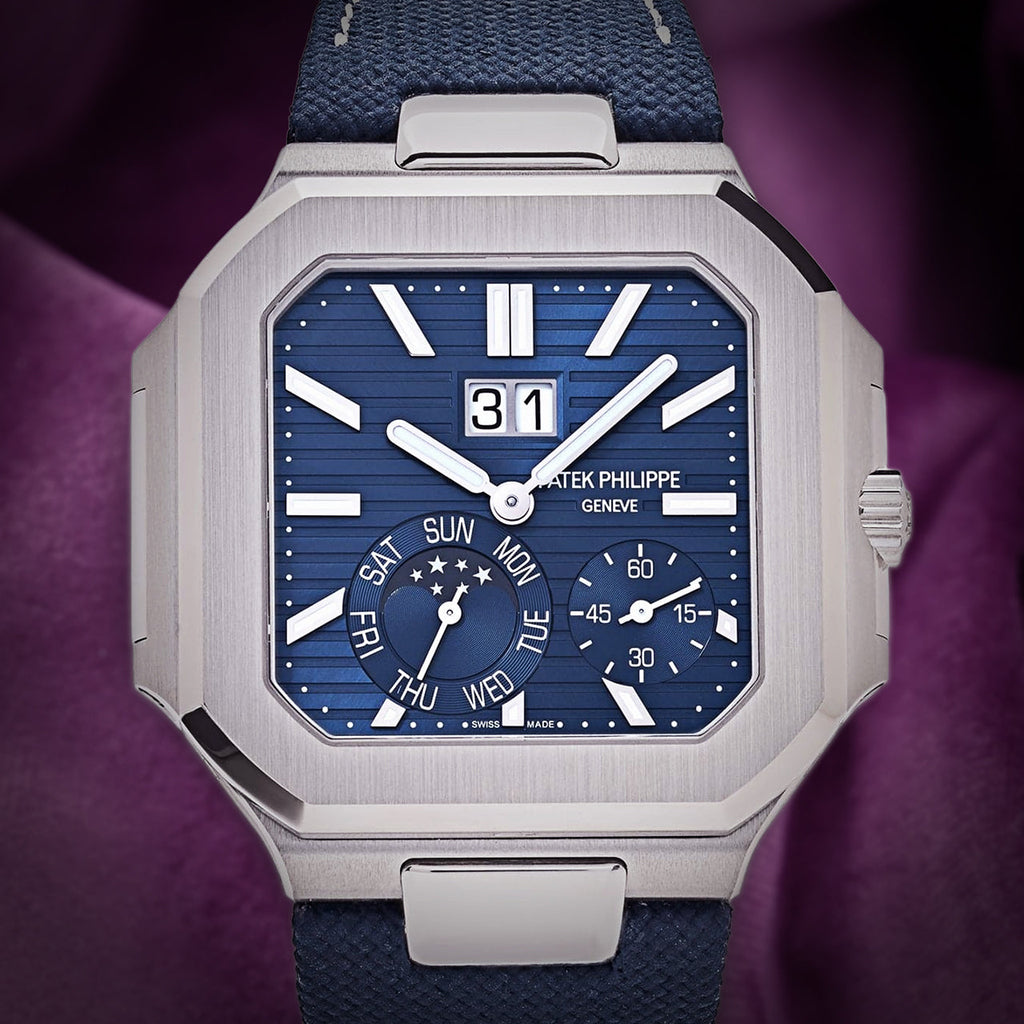 Patek Philippe Cubitus Instantaneous Grand Date Day Moon Phases Blue 5822P-001