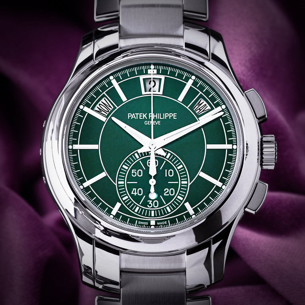 Patek Philippe Complications Flyback Annual Calendar White Gold Green 5905/1A-001