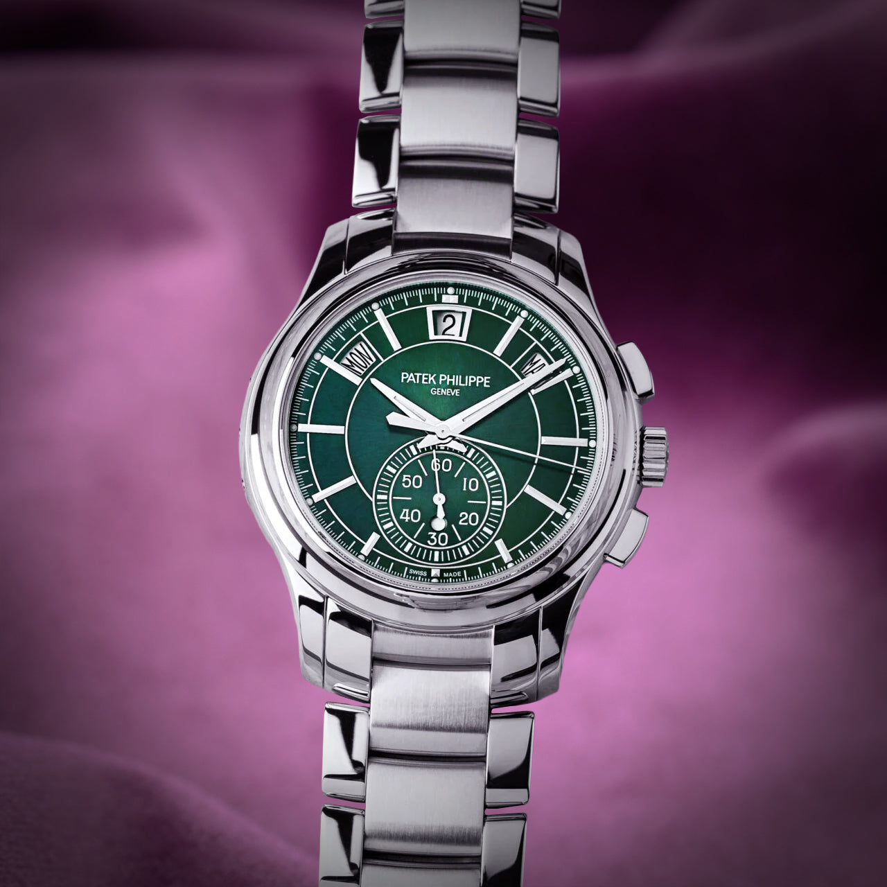 Patek Philippe Complications Flyback Annual Calendar White Gold Green 5905/1A-001
