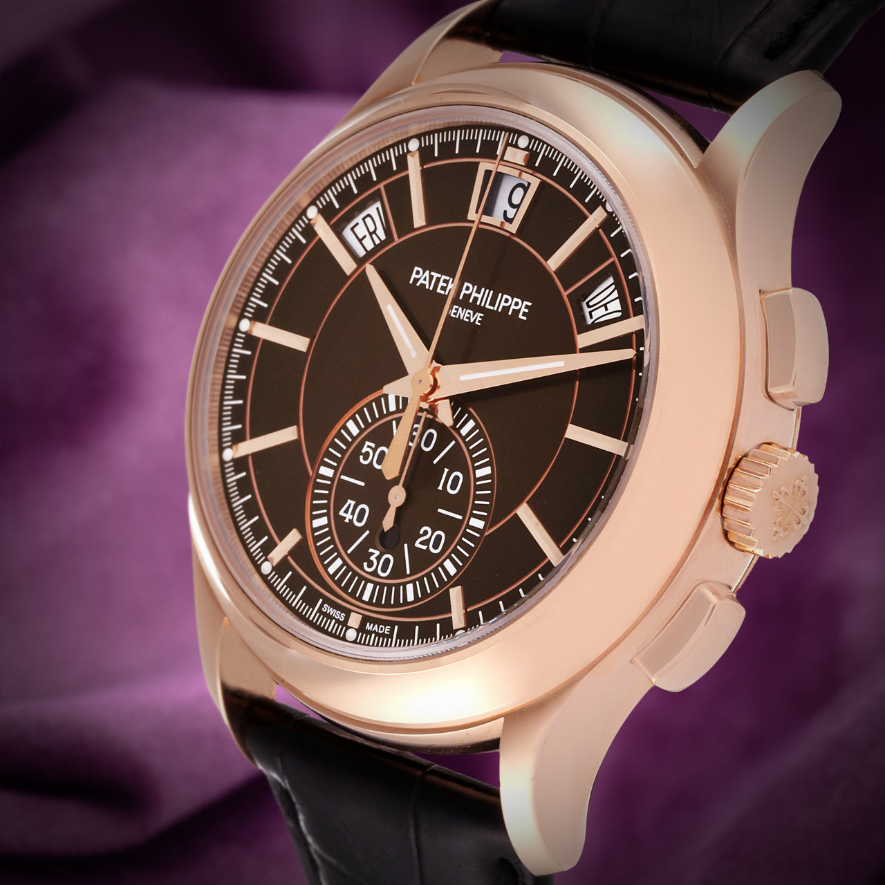 Patek Philippe Complications Flyback Annual Calendar Rose Gold Brown 5905R-001