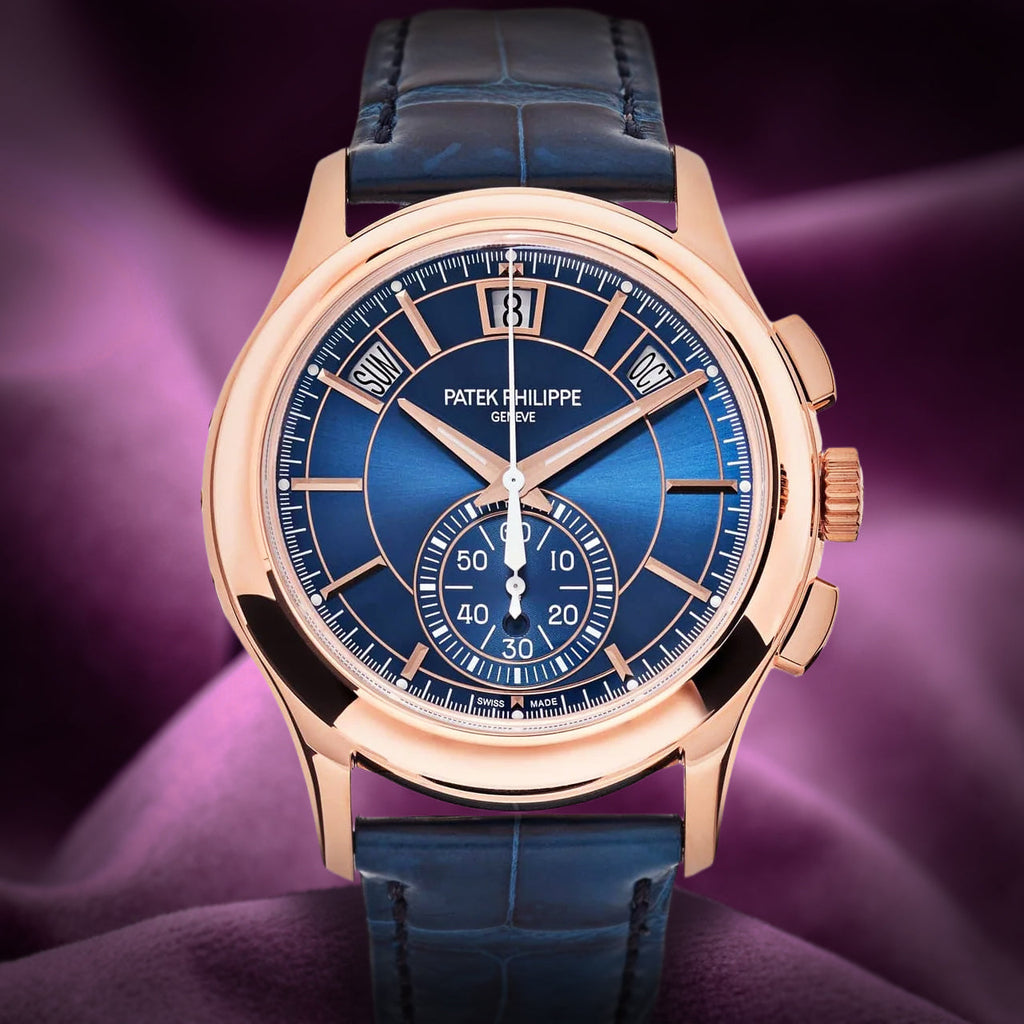 Patek Philippe Complications Flyback Annual Calendar Rose Gold Blue 5905R-010