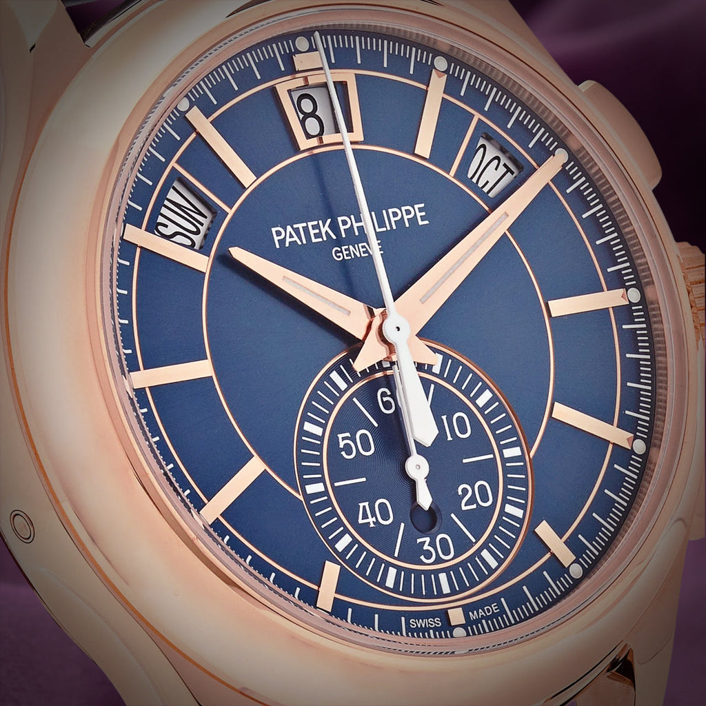 Patek Philippe Complications Flyback Annual Calendar Rose Gold Blue 5905R-010
