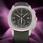 Patek Philippe Aquanaut Flyback Chronograph White Gold Green Dial 5968G-010