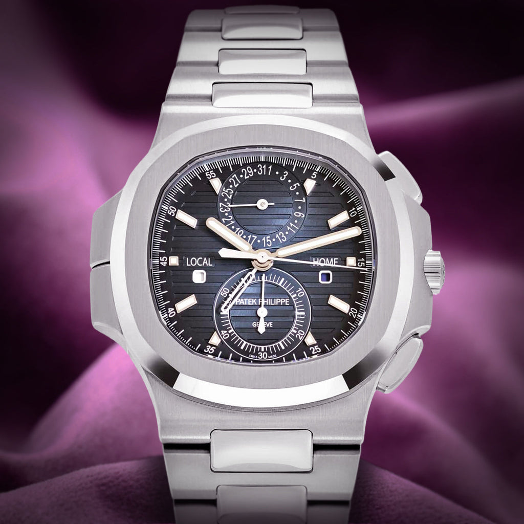 Patek Philippe Nautilus Travel Time Flyback Chronograph Steel Blue 5990/1A-011