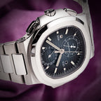 Patek Philippe Nautilus Travel Time Flyback Chronograph Steel Blue 5990/1A-011