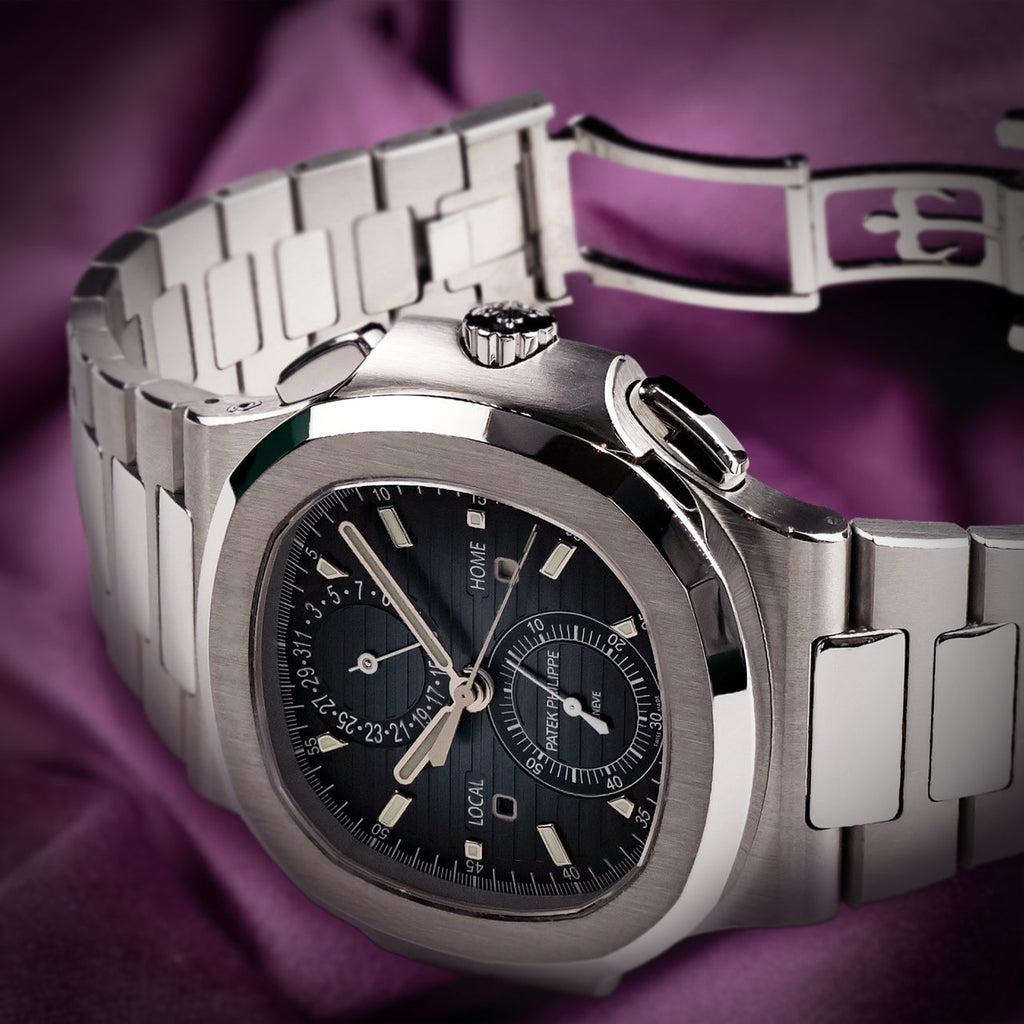 Patek Philippe Nautilus Travel Time Flyback Chronograph Steel Blue 5990/1A-011