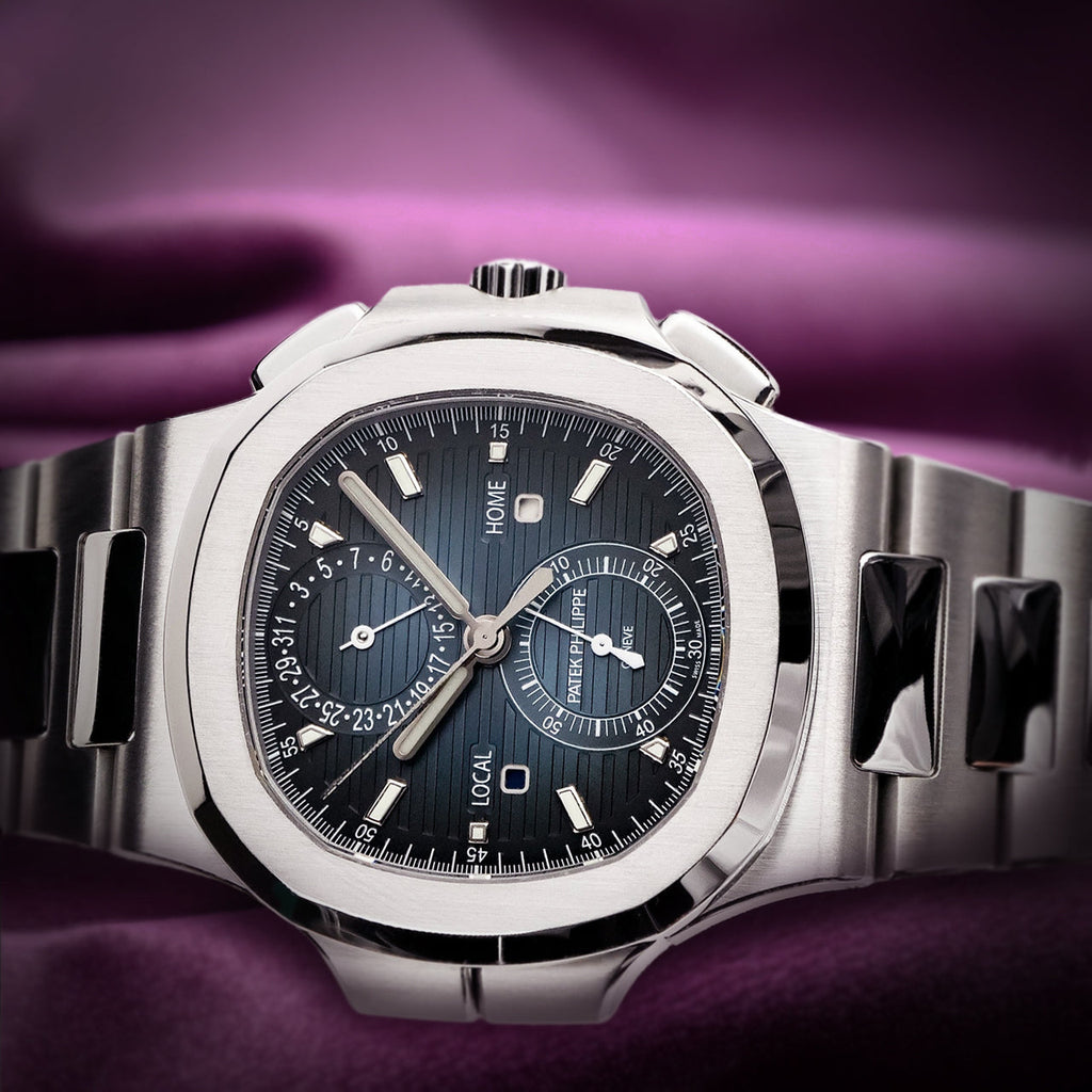 Patek Philippe Nautilus Travel Time Flyback Chronograph Steel Blue 5990/1A-011