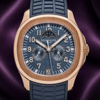 Patek Philippe Aquanaut Annual Calendar Moon Phases Rose Gold BlueGrey 5261R-001