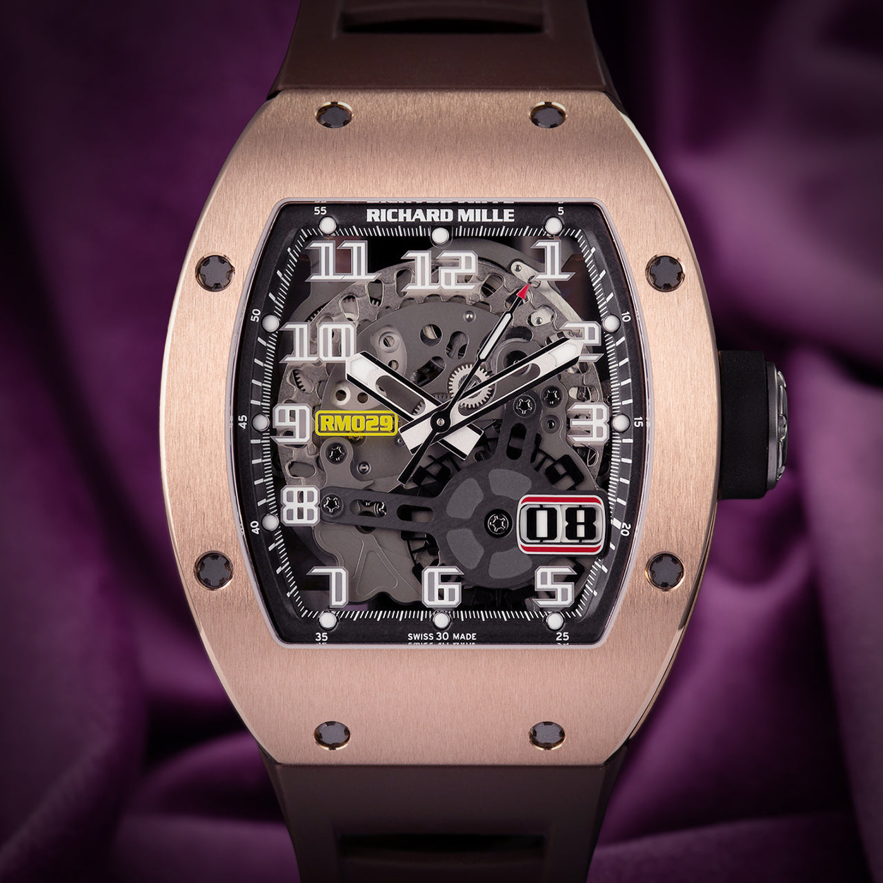 Richard Mille RM 029 Automatic Oversized Date Red Gold BS RM029 RG