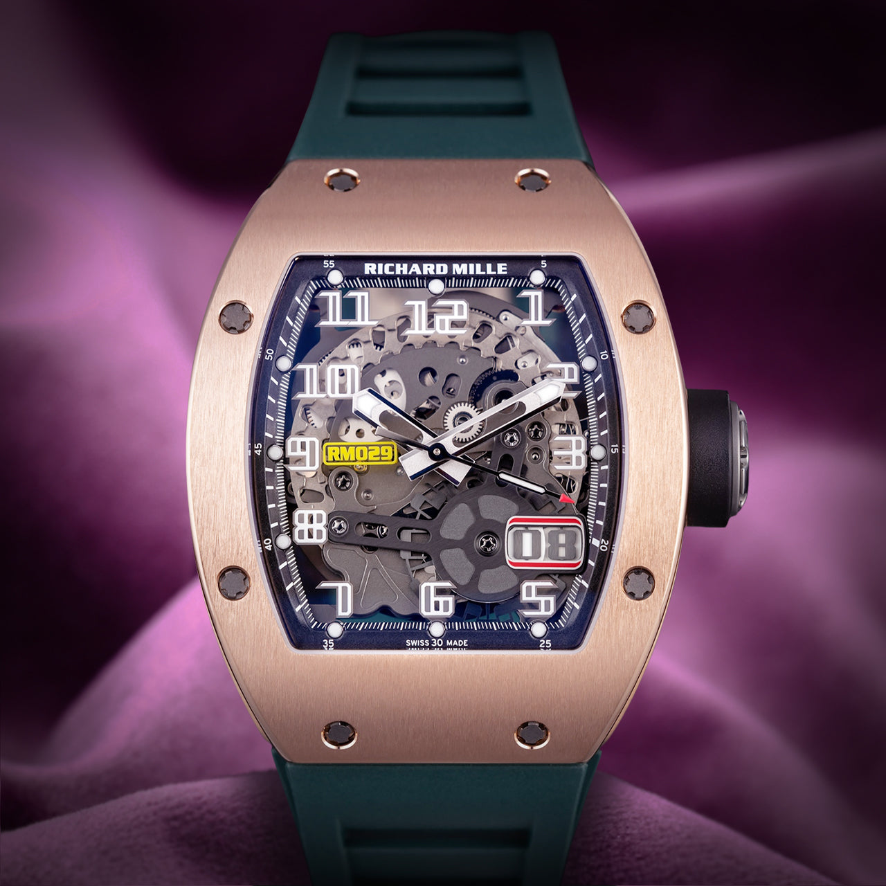 Richard Mille RM 029 Automatic Oversized Date Red Gold GS RM029 RG