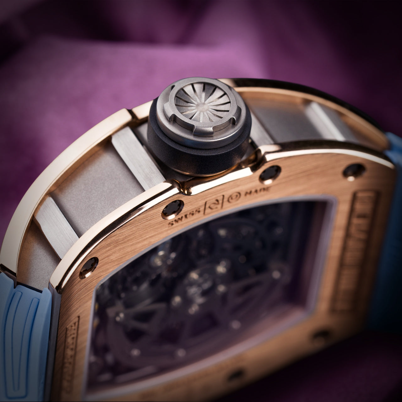 Richard Mille RM 030 Declutchable Rotor Vibrant Blue Strap RM030 RG