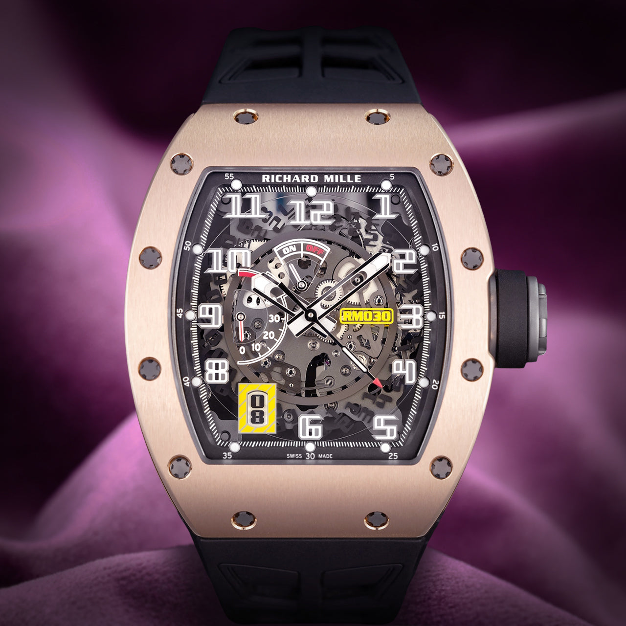 Richard Mille RM 030 Declutchable Rotor Black Strap RM030 RG